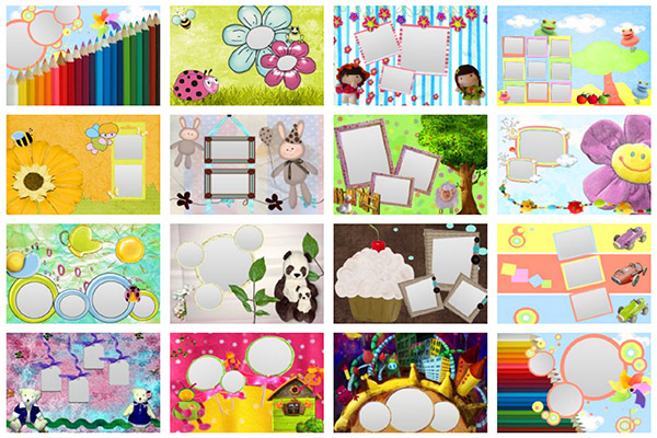 Children collage templates