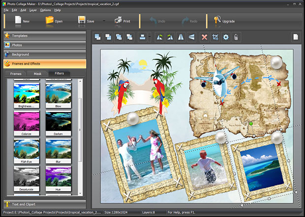 Making a photo book: edit photos with filters