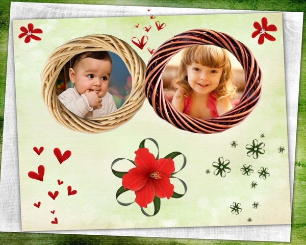 Kids Scrapbook Page The templates gallery of Photo Collage Maker was 