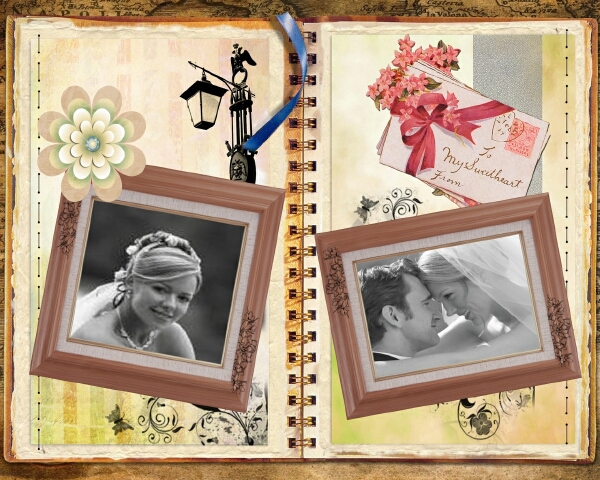 Vintage Wedding Scrapbook Another popular wedding scrapbook idea is giving